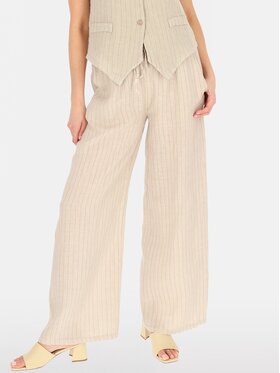 Perso Perso Spodnie damskie PTE254998F Beżowy Regular Fit