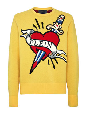PHILIPP PLEIN PHILIPP PLEIN Longsleeve 2377 Żółty Regular Fit