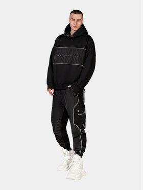 MADE BY SOCIETY MADE BY SOCIETY Spodnie materiałowe Pantaloni Essence Flow - P17186 Czarny Basic Fit