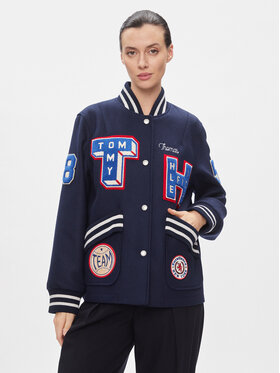 Tommy Hilfiger Tommy Hilfiger Geacă bomber Collegiate Wool Blend Varsity WW0WW40479 Bleumarin Regular Fit
