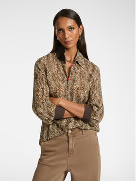Elena Mirò Elena Mirò Camicia 5155P100216N001 Marrone Regular Fit