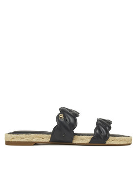 Tommy Hilfiger Tommy Hilfiger Espadrile Leather Rope Espadrille Mule FW0FW08503 Negru