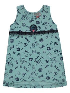 Kanz Kanz Bluzka 1833053-0003 Niebieski Basic Fit