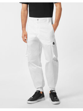 PHILIPP PLEIN PHILIPP PLEIN Cargo nohavice 24233 Biela Cargo Fit