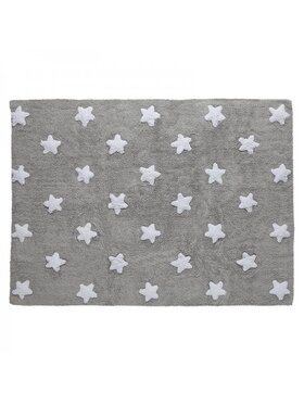 Lorena Canals Lorena Canals Dywan dziecięcy Dywan Bawełniany Grey Stars White 120x160 cm Szary