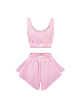 MissDenim MissDenim Komplet top i spodenki Flippy Set Różowy Basic Fit