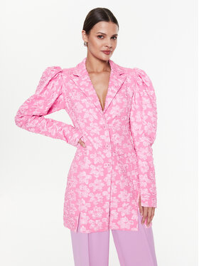 ROTATE ROTATE Marynarka Jacquard Fitted RT2394 Różowy Slim Fit