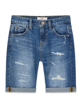 Guess Kids Guess Kids Kalhoty z materiálu 181436 Modrá Regular Fit