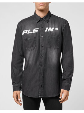 PHILIPP PLEIN PHILIPP PLEIN Koszula jeansowa 5173 Szary Regular Fit