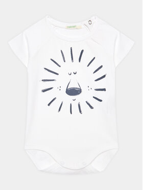 United Colors Of Benetton Дитяче боді 3P4ZAB00C Білий Regular Fit