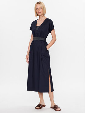 Peserico Peserico Kasdieninė suknelė S02893A Tamsiai mėlyna Regular Fit