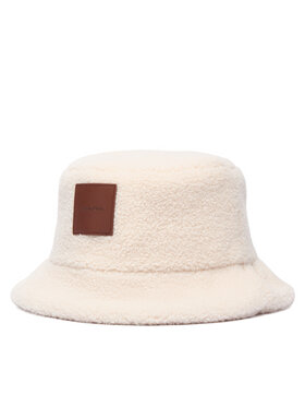 Calvin Klein Calvin Klein Kapelusz All-Over Sherpa W/ Patch Bucket LV04F5097G Kremowy