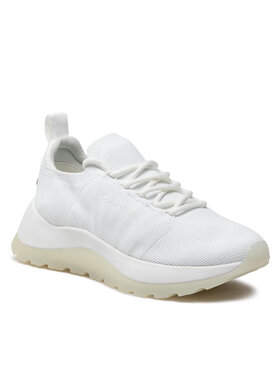 Calvin Klein Calvin Klein Sneakersy 2 Piece Sole Lace-Up-Knit HW0HW01337 Biały