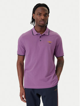 Aeronautica Militare Aeronautica Militare Tricou polo 261PO1308UP00082 Violet Regular Fit