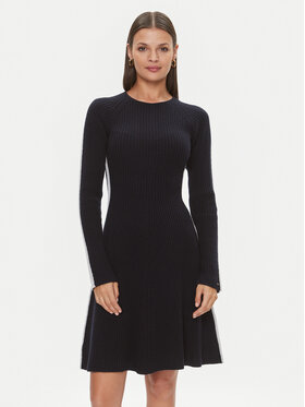 Tommy Hilfiger Tommy Hilfiger Úpletové šaty Pointelle WW0WW39929 Tmavomodrá Regular Fit