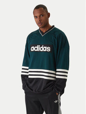 adidas adidas Longsleeve JV8467 Zielony Loose Fit