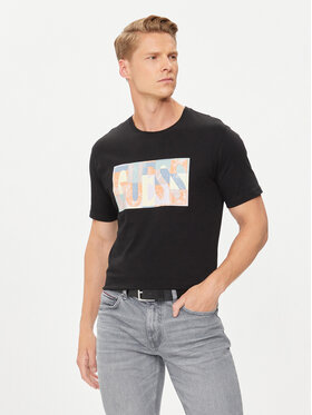 Guess Guess Tričko M4YI11 I3Z14 Čierna Slim Fit