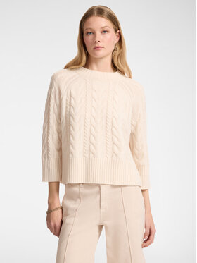Elena Mirò Elena Mirò Sweter M412Z000537N002 Biały Boxy Fit