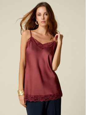 Oltre Oltre Blusa 2293J900824N036 Bordeaux Slim Fit