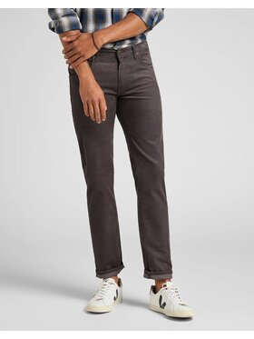 Lee Lee Spodnie materiałowe DAREN ZIP FLY Brązowy Regular Fit