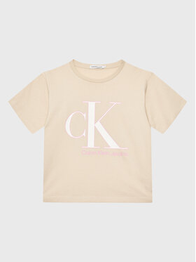 Calvin Klein Jeans Calvin Klein Jeans T-Shirt Reveal Monogram IG0IG01939 Beżowy Regular Fit