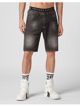 PHILIPP PLEIN PHILIPP PLEIN Džínové šortky 1087 Šedá Regular Fit