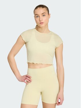 adidas adidas Koszulka techniczna 165066 Żółty Slim Fit