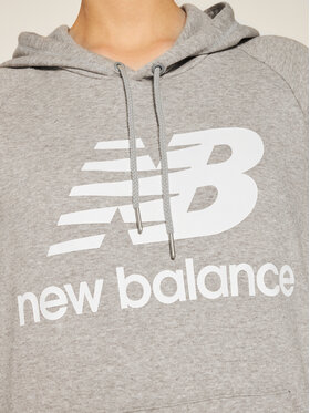 New Balance Majica Dugih Rukava Esse Po Hoodie NBWT0355 Siva Relaxed Fit