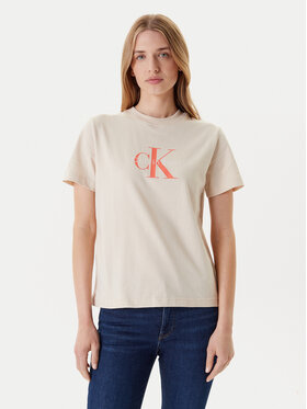 Calvin Klein Jeans Calvin Klein Jeans T-Shirt Hero Classic LV047B865G Beżowy Regular Fit