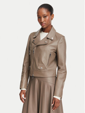 BOSS BOSS Giacca di pelle Sayuri 50548471 Marrone Regular Fit