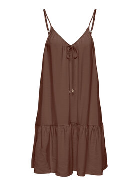 ONLY ONLY Vasarinė suknelė Misara 15373962 Tamsiai ruda Regular Fit