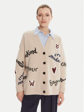 Weekend Max Mara Weekend Max Mara Cardigan Belgio 2525346082 Beige Relaxed Fit