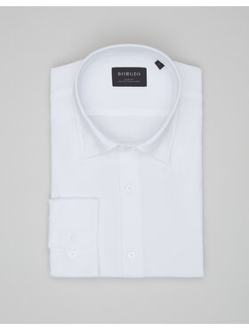 Borgio Borgio Koszula MONCALVO Biały Slim Fit