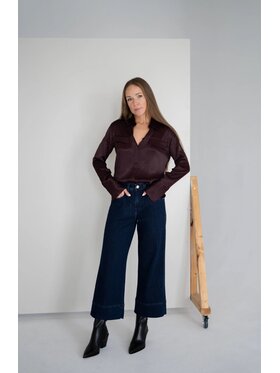 RJ Rocks Jeans RJ Rocks Jeans Jeansy Lucy Granatowy Wide Leg