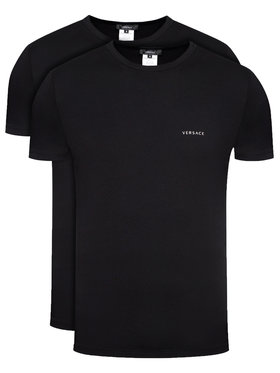 Versace Versace Lot de 2 t-shirts Intimo AU04023 Noir Slim Fit