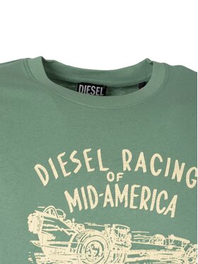 Diesel Diesel T-Shirt A03822-0EFAN-5JG Zielony Regular Fit
