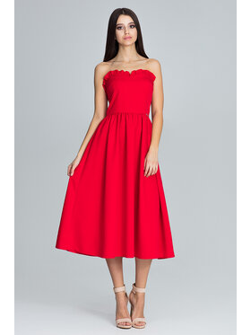 FIGL FIGL Φόρεμα M602 Κόκκινο Regular Fit