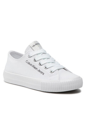 Calvin Klein Jeans Calvin Klein Jeans Гуменки Low Cut Lace-Up Sneaker V3X9-80126-0890 M Бял