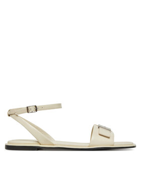Calvin Klein Calvin Klein Szandál Flat Sandal W/Ck Hw - Lth HW0HW02367 Ekru