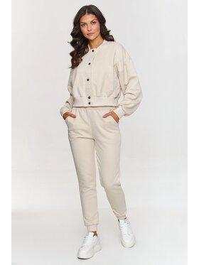 Makadamia Makadamia Komplet bluza, bluzka i spodnie A11 Beżowy Loose Fit