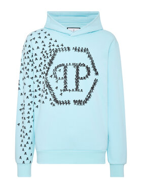 PHILIPP PLEIN PHILIPP PLEIN Mikina 175 Modrá Regular Fit