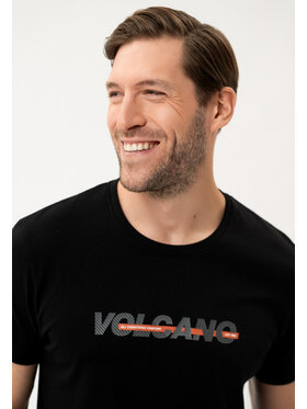Volcano Volcano T-Shirt T-NIGHT Czarny Regular Fit