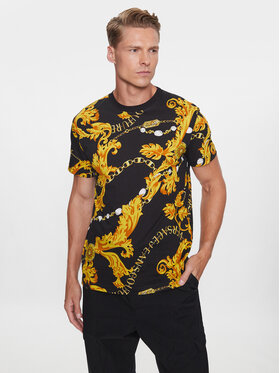 Versace Jeans Couture Versace Jeans Couture Тишърт 75GAH6S0 Черен Regular Fit