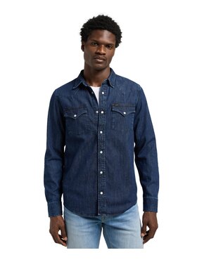 Lee Lee Koszula jeansowa 112370561 Granatowy Regular Fit