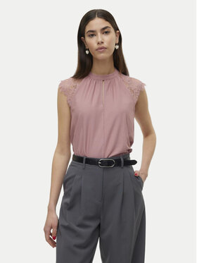 Vero Moda Vero Moda Bluzka Milla 10226072 Różowy Regular Fit