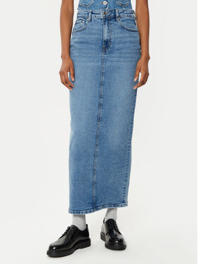 Gina Tricot Gina Tricot Spódnica jeansowa 24062 Niebieski Regular Fit