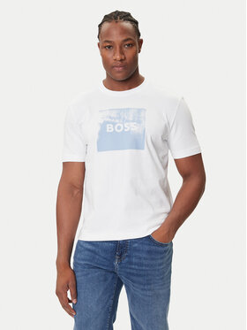 BOSS BOSS Marškinėliai Te_Wheel 50546381 Balta Regular Fit