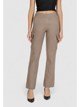 Vila Vila Pantaloni da donna VICASSIE CARGO KNIT PANTS Beige Cargo Fit