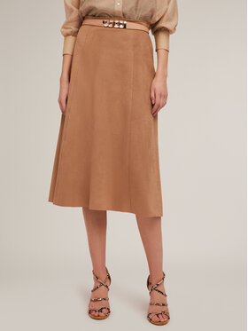 Motivi Motivi Gonna midi 1075Q001139N012 Écru Flared Fit