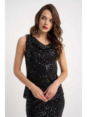 CLICK CLICK Bluzka 10-6964 Czarny Fitted Fit